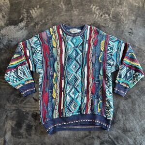 Vintage *RARE* 90s COOGI Style 3D Knit Colorful Sweater Size - Medium